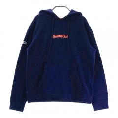 ビームスゴルフ　ニットパーカーLサイズ中古品 BEAMS GOLF ビームスゴルフ ニットパーカー ロゴ ネイビー系 サイズ：M