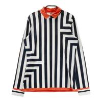 LANVIN SPORT �����o�� �X�|�[��  �ݕt������T�V���c �X�g���C�v�� �u���b�N�n �T�C�Y�F38 �����N�FB �y���Áz�S���t�E�F�A