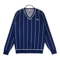 PUMA GOLF �v�[�}�S���t  V�l�b�N �j�b�g�Z�[�^�[ �X�g���C�v�� �l�C�r�[�n �T�C�Y�FL �����N�FA- �y���Áz�S���t�E�F�A