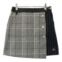 BLACK&WHITE �u���b�N�A���h�z���C�g  �X�J�[�g �`�F�b�N���~ �X�g���C�v�X �u���b�N�n �T�C�Y�FM �����N�FA- �y���Áz�S���t�E�F�A