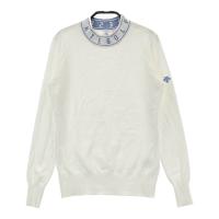 DESCENTE GOLF �f�T���g�S���t  ���b�N�l�b�N �j�b�g�Z�[�^�[  �z���C�g�n �T�C�Y�FM �����N�FB �y���Áz�S���t�E�F�A