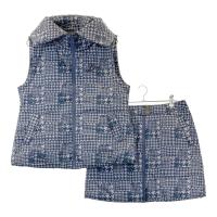 FILA GOLF �t�B���S���t  �ݕt�� ���ȃx�X�g �X�J�[�g �㉺�Z�b�g �O�����`�F�b�N�� �O���[�n �T�C�Y�F �����N�FB �y���Áz�S���t�E�F�A