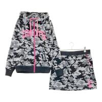 KISS ON THE GREEN �L�X�I���U�O���[��  �W�b�v�p�[�J�[ �X�J�[�g �㉺�Z�b�g �J���t�� ���� ���� �O���[�n �T�C�Y�F2 �����N�FA- �y���Áz�S���t�E�F�A