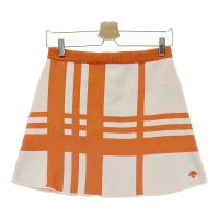 DESCENTE GOLF �f�T���g�S���t ; �E�[���� �j�b�g�X�J�[�g �`�F�b�N�� �I�����W�n �T�C�Y�FL �����N�FB �y���Áz�S���t�E�F�A