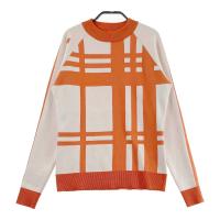 DESCENTE GOLF �f�T���g�S���t ; �j�b�g�Z�[�^�[ �`�F�b�N�� �I�����W�n �T�C�Y�FL �����N�FB �y���Áz�S���t�E�F�A