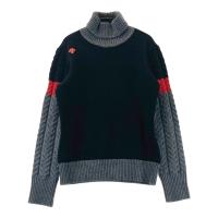 DESCENTE GOLF �f�T���g�S���t  �E�[���� �^�[�g���l�b�N �j�b�g�Z�[�^�[  �u���b�N�n �T�C�Y�FM �����N�FB �y���Áz�S���t�E�F�A