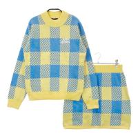 KISS ON THE GREEN �L�X�I���U�O���[��  �j�b�g�Z�[�^�[ �X�J�[�g �Z�b�g�A�b�v �`�F�b�N�� �C�G���[�n �T�C�Y�FM �����N�FN �y�V�i�z�S���t�E�F�A