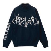 PEARLY GATES �p�[���[�Q�C�c 2024�N���f�� �n�C�l�b�N �j�b�g�Z�[�^�[  �l�C�r�[�n �T�C�Y�F0 �����N�FA- �y���Áz�S���t�E�F�A