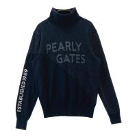 PEARLY GATES �p�[���[�Q�C�c 2024�N���f�� �^�[�g���l�b�N �j�b�g�Z�[�^�[ �h�b�g�� �l�C�r�[�n �T�C�Y�F0 �����N�FA- �y���Áz�S���t�E�F�A