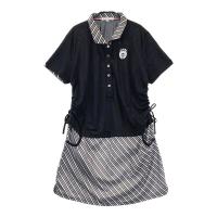 marie claire sport �}���N���[�� �X�|�[��  �����|�������s�[�X �΂߃X�g���C�v�� �u���b�N�n �T�C�Y�FLL �����N�FA- �y���Áz�S���t�E�F�A