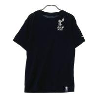 ATHLETIG SNOOPY GOLF �~ PEANUTS �h�J���� �N���[�l�b�N ����T�V���c  �u���b�N�n �T�C�Y�FS �����N�FA- �y���Áz�S���t�E�F�A