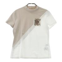 LANVIN SPORT �����o�� �X�|�[��  ���b�N�l�b�N ����T�V���c  �z���C�g�n �T�C�Y�F38 �����N�FA- �y���Áz�S���t�E�F�A