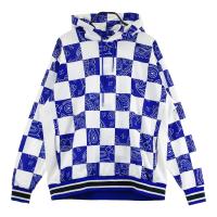 RUSSELUNO ���b�Z���m  �p�[�J�[ LINE RIB BIG HOODIE �y�C�Y���[ �~ �`�F�b�N�� �u���[�n �T�C�Y�F5 �����N�FB �y���Áz�S���t�E�F�A