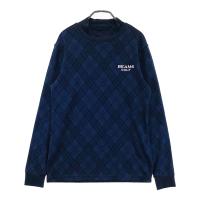 BEAMS GOLF �r�[���X�S���t �p�[�v�����[�x�� �n�C�l�b�N ����T�V���c �o�C�A�X�`�F�b�N�� �l�C�r�[�n �T�C�Y�FS �����N�FB �y���Áz�S���t�E�F�A