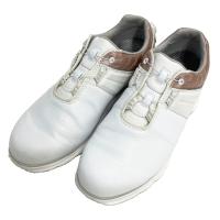 FOOT JOY �t�b�g�W���C 98142J �X�p�C�N���X �S���t�V���[�Y  �z���C�g�n �T�C�Y�F24.5 �����N�FB �y���Áz�S���t�E�F�A