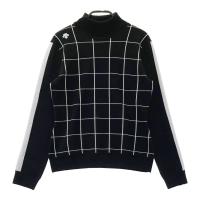 DESCENTE GOLF �f�T���g�S���t  �^�[�g���l�b�N�j�b�g�Z�[�^�[ �`�F�b�N�� �u���b�N�n �T�C�Y�FM �����N�FB �y���Áz�S���t�E�F�A