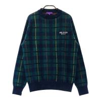 BEAMS GOLF �r�[���X�S���t  ���b�N�l�b�N �����j�b�g �Z�[�^�[ �`�F�b�N�� �O���[���n �T�C�Y�FM �����N�FA- �y���Áz�S���t�E�F�A